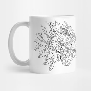 wild wild tiger in mandala ecopop art Mug